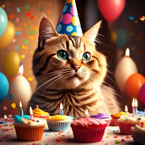 happy birthday cat pictures free